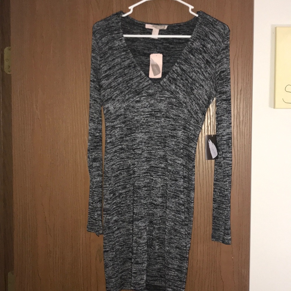 Form fitting grey dress
